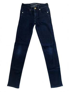 American Eagle Skinny Jeans Women 0 Regular Dark Wash Stretch Denim